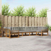 Set di divani da esterno 7 pcs Grigio Naturale e Chiaro 3368104