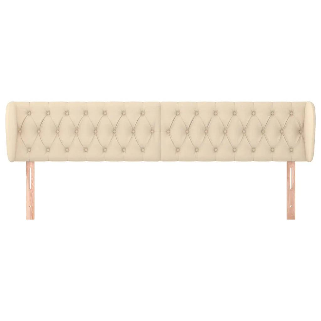 Testiera ad Orecchio-Testata con Orecchie Crema 203x23x78/88 cm in Tessuto 577334