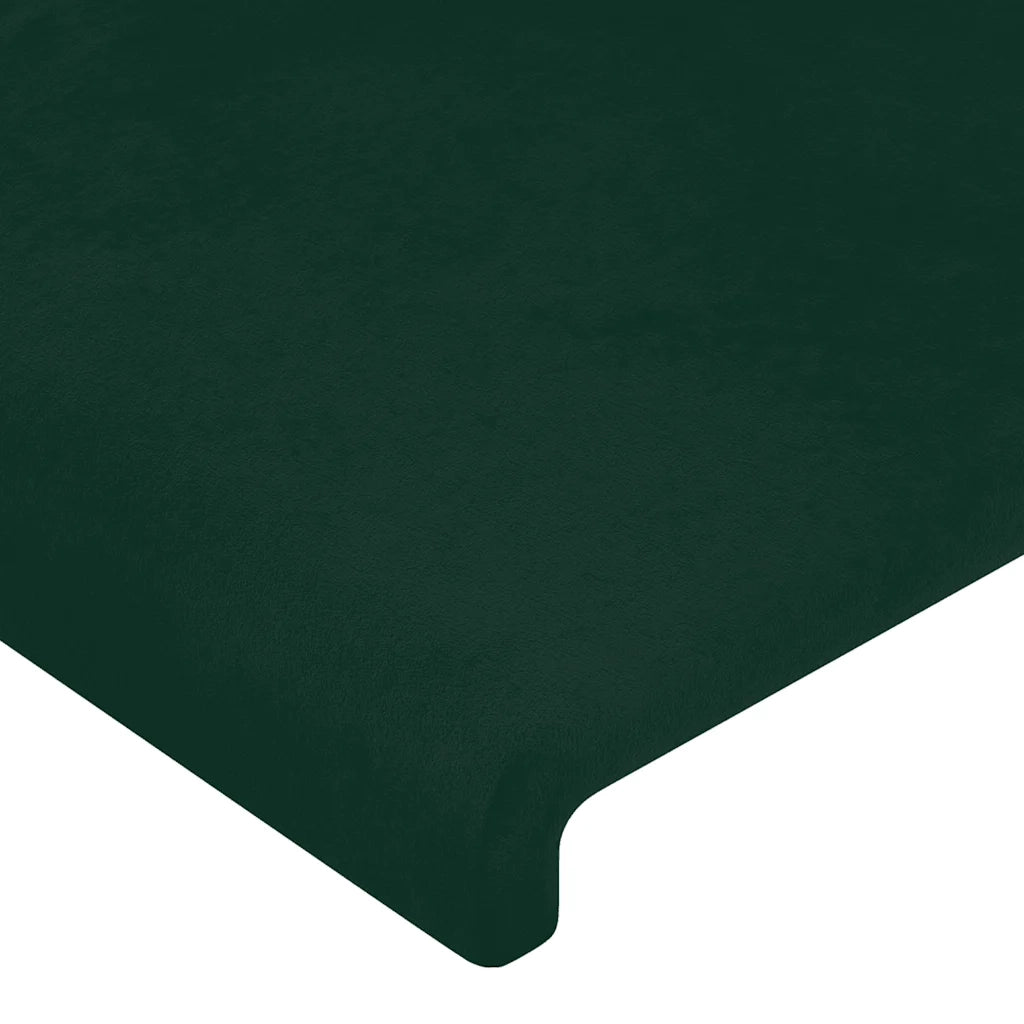 Testiera | Testata a LED verde Scuro 80x5x118/128 cm in Velluto