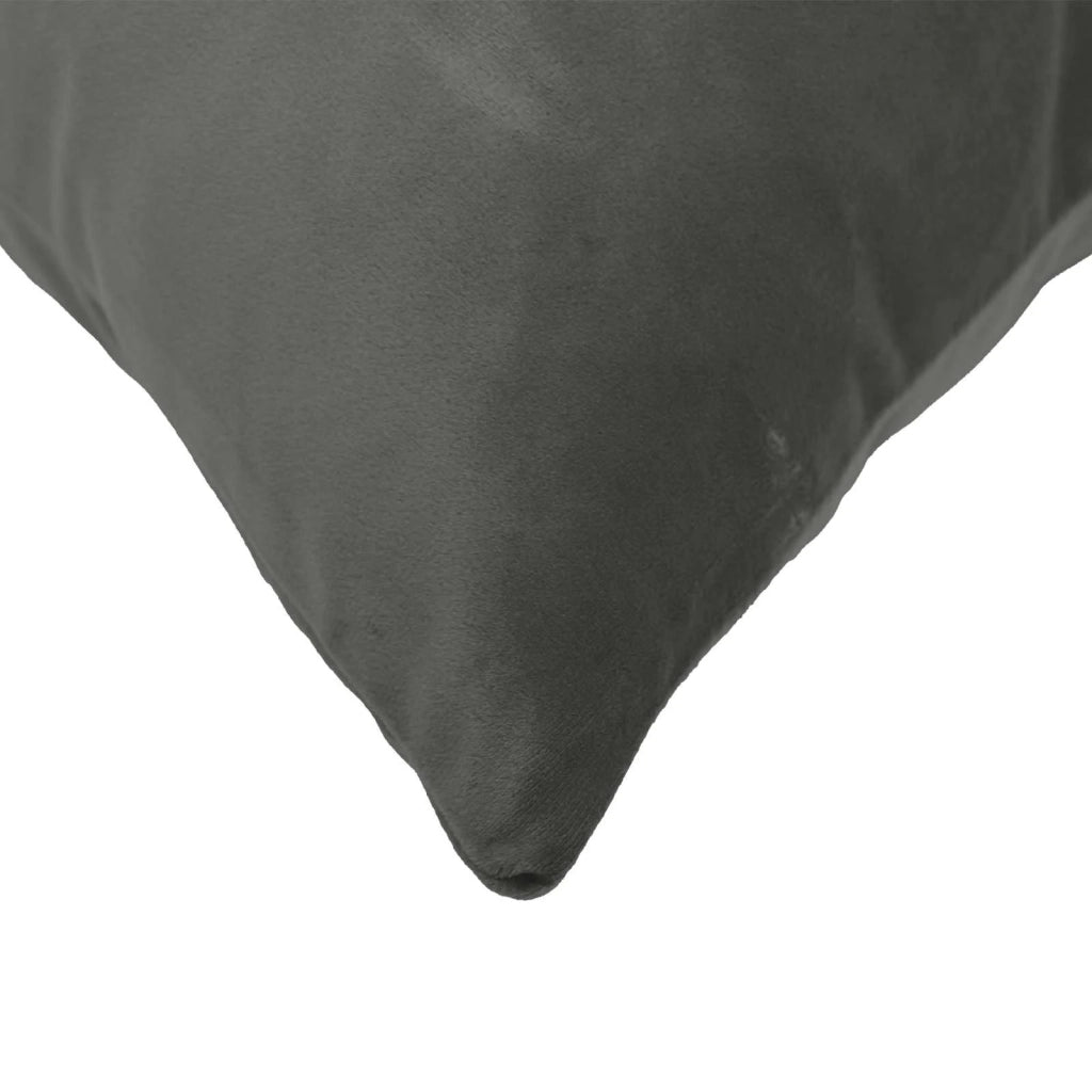 Federa 2 pcs HEERLEN Grigio Scuro 40 x 70 cm Velluto 909475