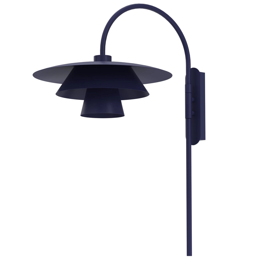 Applique Plato 1xE27 blu granata in acciaio Luminex