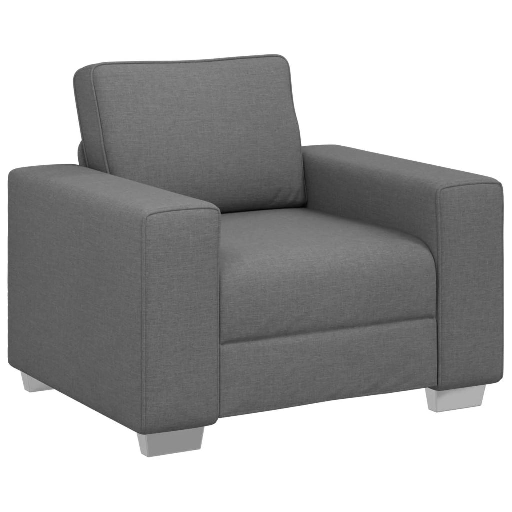 Divano 3 pcs Grigio scuro 219 x 80 x 82 cm Tessuto misto lino 3324659