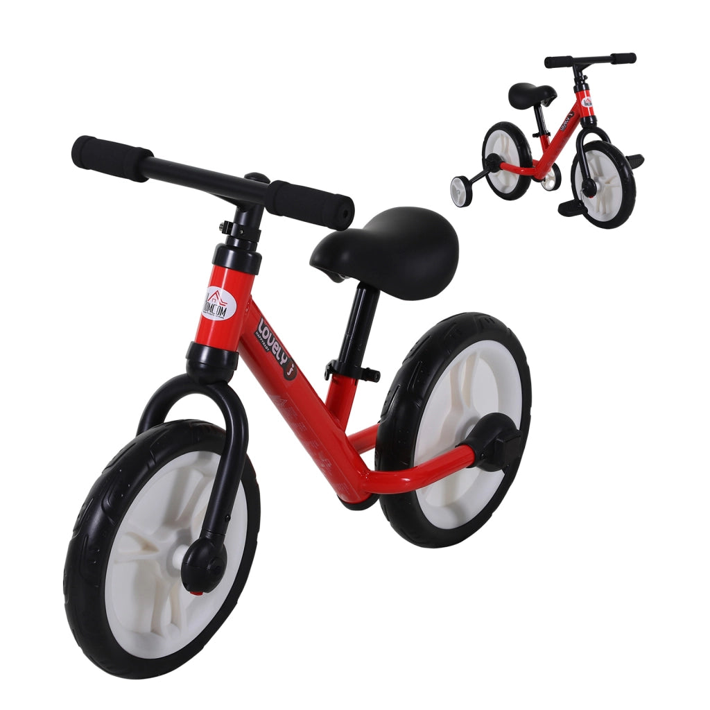 Bicicletta Equilibrio con Pedali Bambini ¨C Xylo ¨C Rosso Sedile Regolabile 33-38cm +24 Mesi