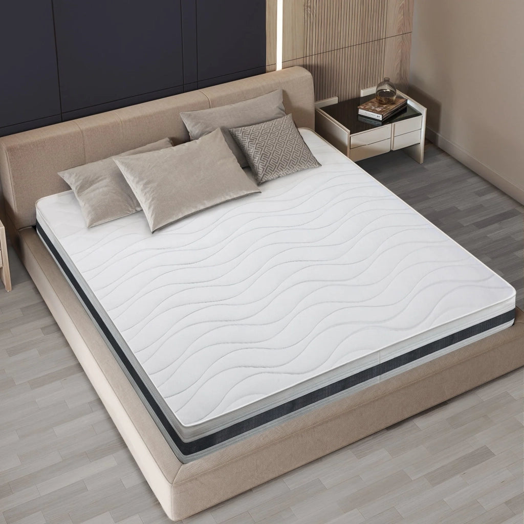Materasso singolo 90x200 in Waterfoam Ipoallergenico, 20 cm ESSENTIAL | Imbottitura in Ovatta e Rivestimento in Tessuto 3D Traspirante, Antiacaro e Antifungino | Made in Italy