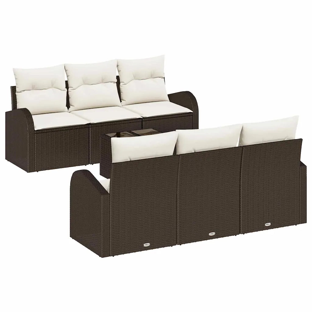 Set Divano da Giardino Marrone 55 x 55 x 37 cm polyrattan 3345928