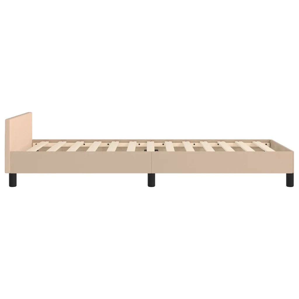 Giroletto con Testiera Cappuccino 90x190 cm in Similpelle