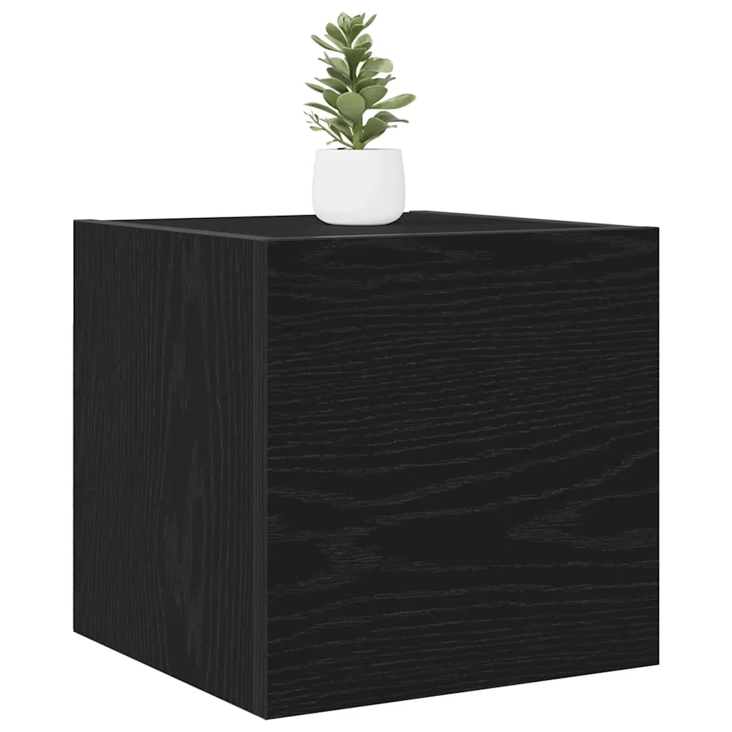 Mobile TV da parete 2 pcs Rovere Nero 30,5 x 30 x 30 cm 862577