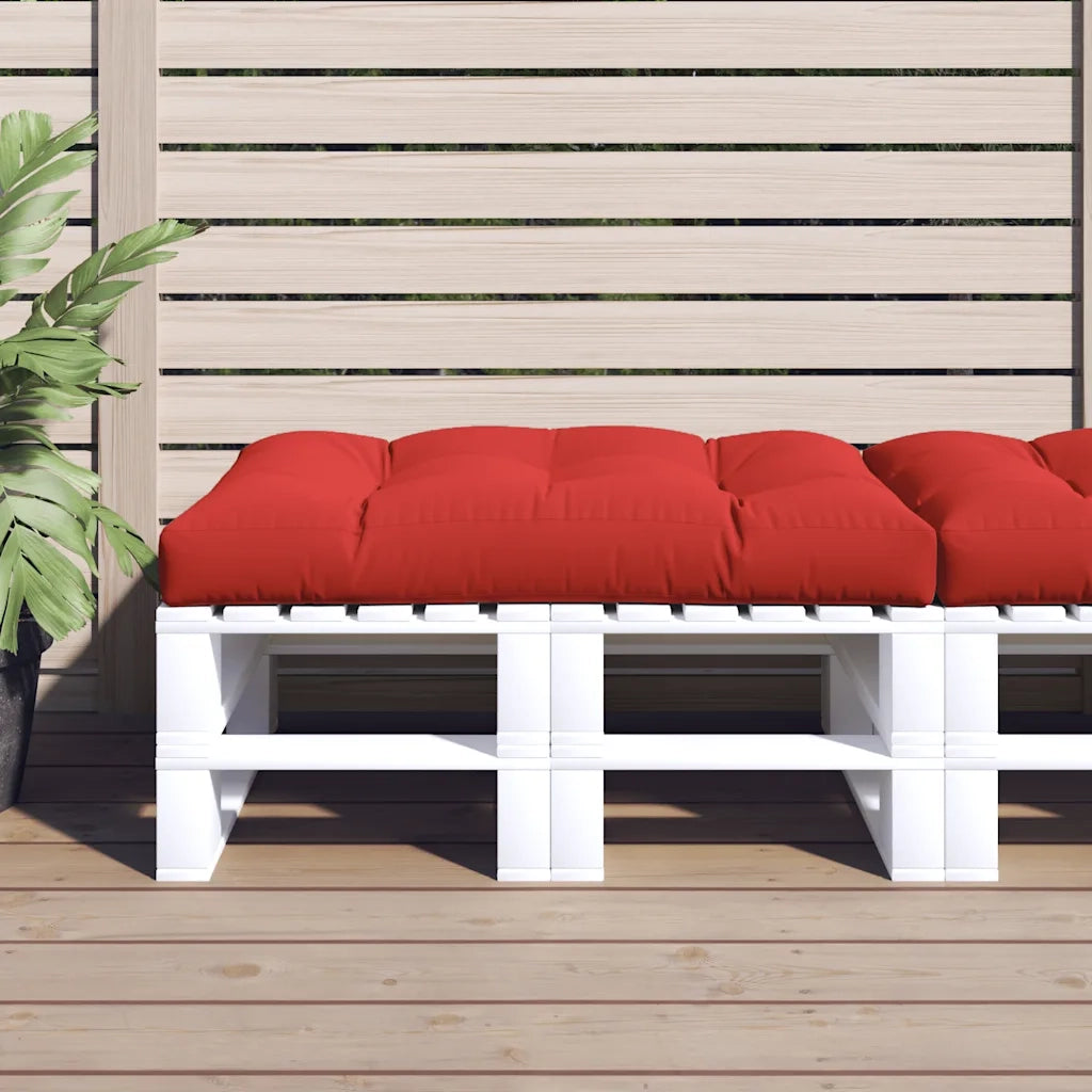 Cuscino per Pallet Rosso 120x80x12 cm in Tessuto 360519