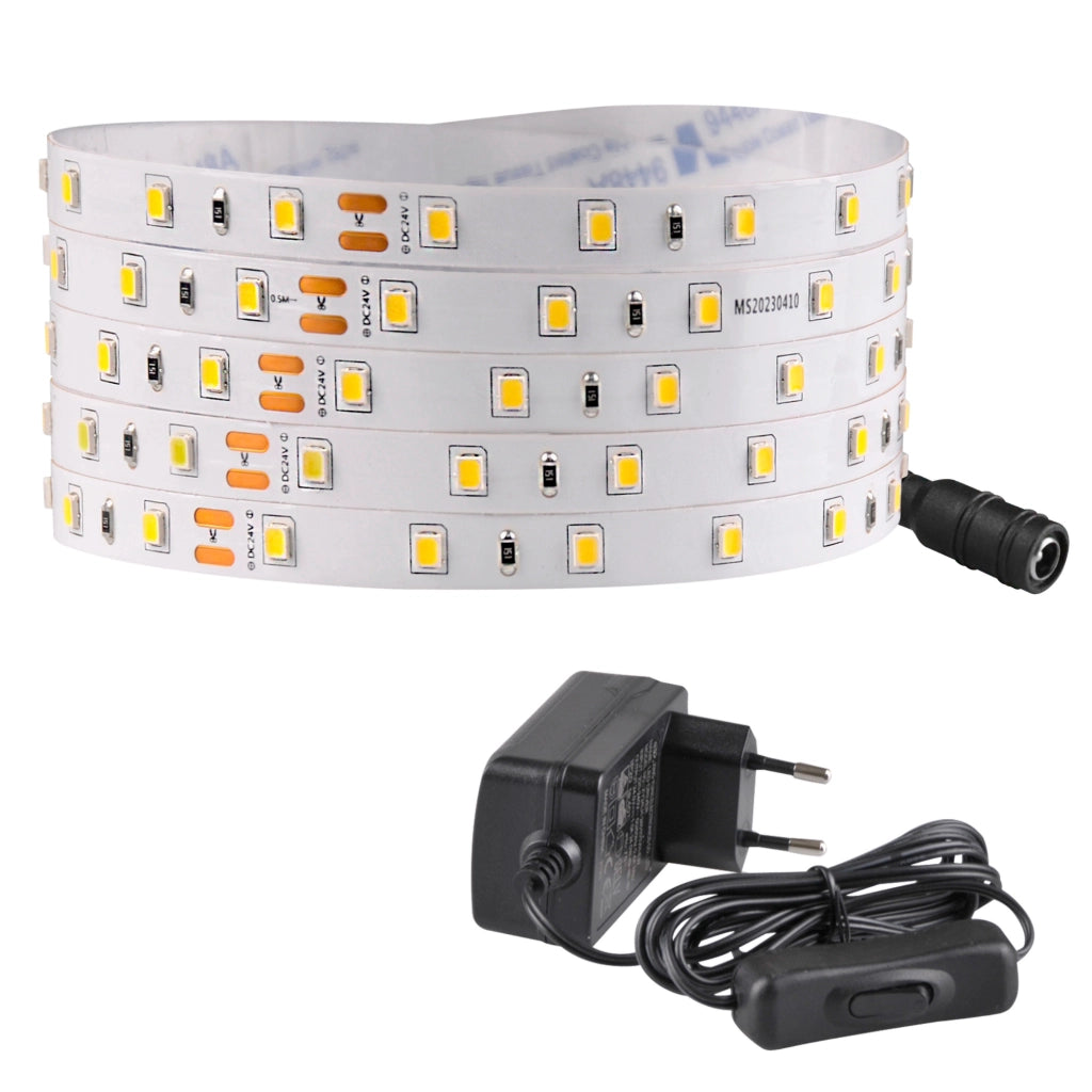 Kit striscia LED 24V 2m IP20 4000K ON/OFF con alimentatore Polux