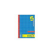 RAMBLOC RICAMBIO A4 40 FOGLI QUADRETTI 5MM PER RACCOGLITORI ANELLI