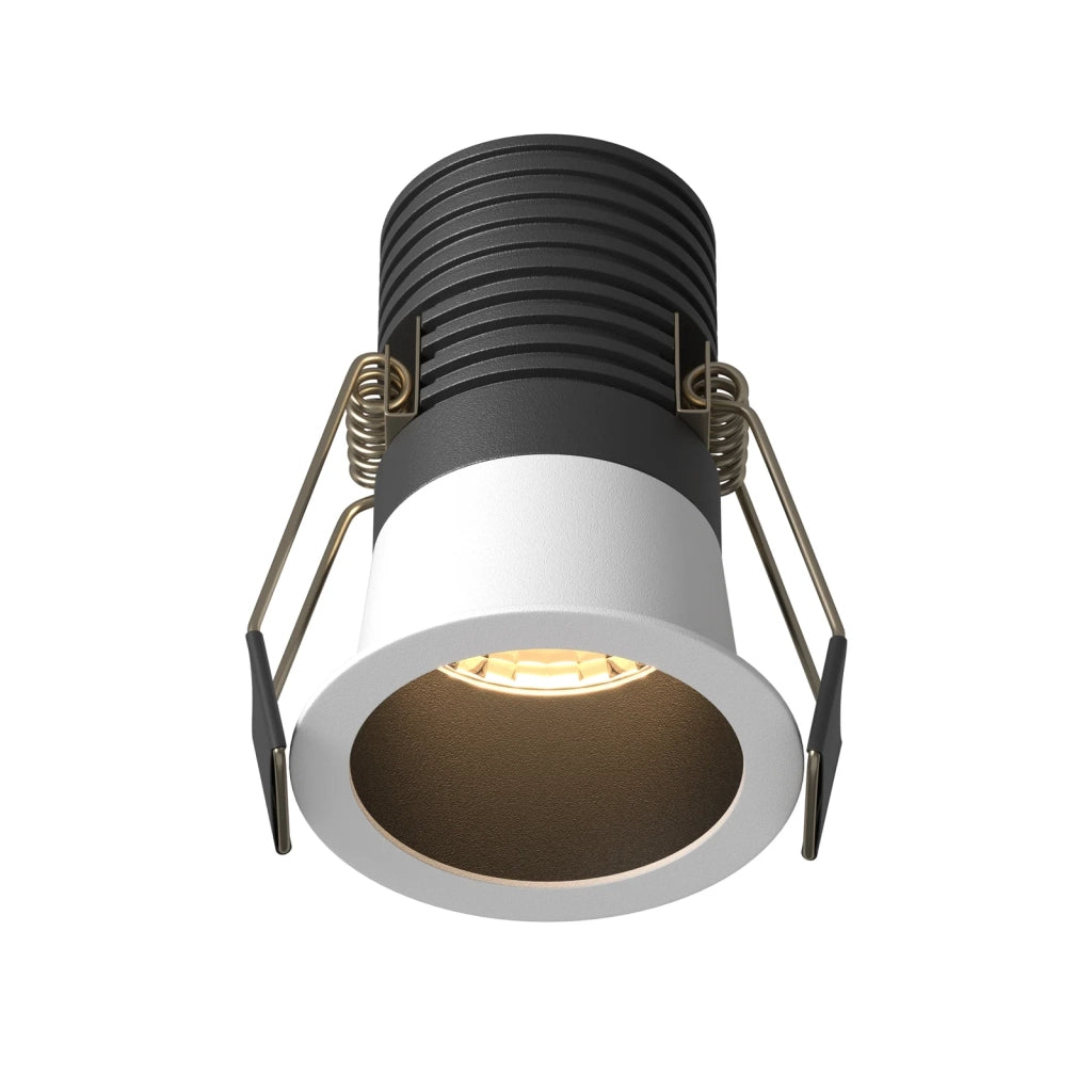 Maytoni Lampada da Incasso Minor 1 luce LED integrato nero alluminio