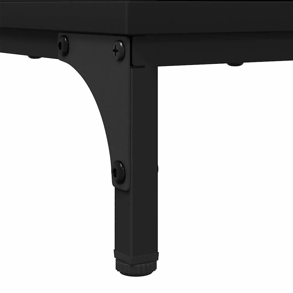 Set di mobili per il bagno con cassetto con porta 2 pcs Nero 3393094
