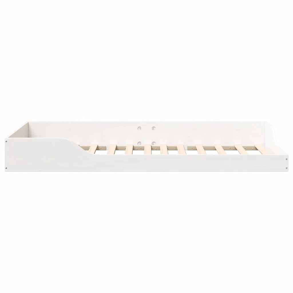 Struttura del letto Bianco 100 x 200 cm Pino massello 873386