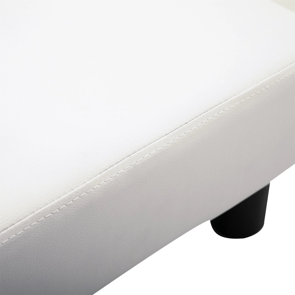 Poggiapiedi Pouf Piccolo ¨C Xylo ¨C Similpelle Bianco 40x30x24cm