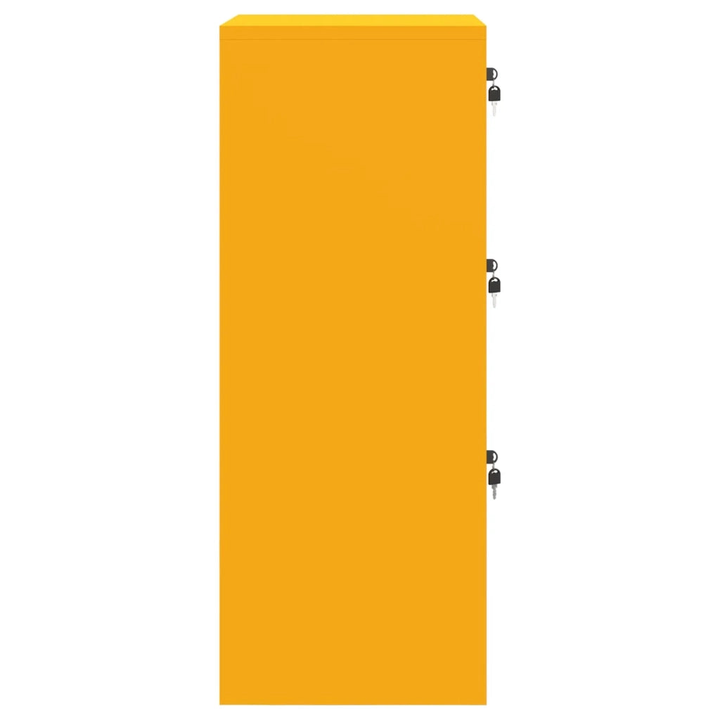 Armadio per File Geometrico Giallo senape 45,5 x 42 x 106,5 cm 891619