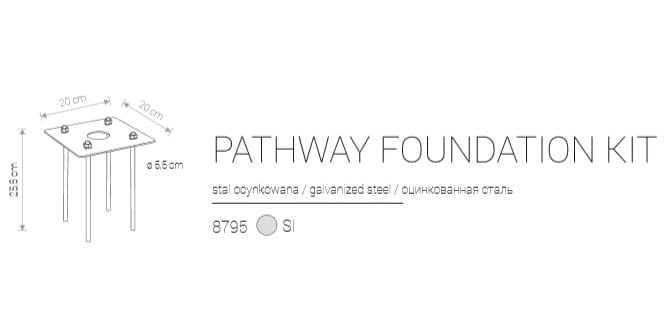 Nowodvorski PATHWAY kit fondazione lampada argento 8795