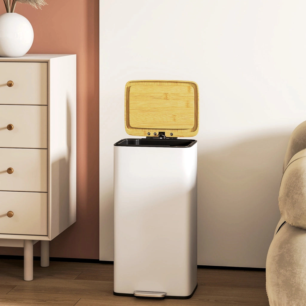 Cestino per Rifiuti 20L con Pedale ¨C Xylo ¨C Bianco