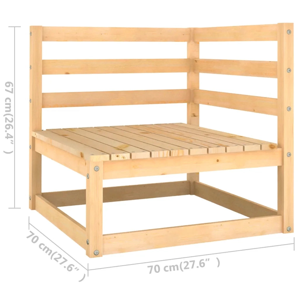 Set Divani da Giardino 5 pz con Cuscini Legno Massello di Pino 3076584