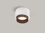 SYME lampada da Soffitto 1 Luce attacco GX53 Tonda Bronzo D.11CM