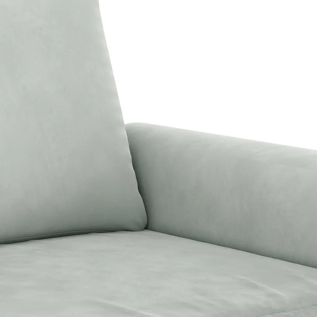 Set di Divani 4 pz con Cuscini Grigio Chiaro in Velluto 3202200