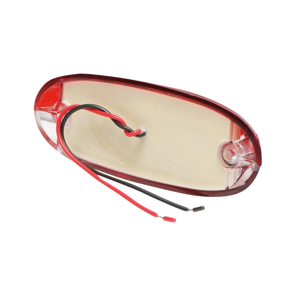 Lampada laterale con LED, 12-24V, rosso-bianca, Breckner Germany