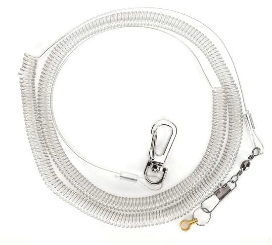 Accessori per uccelli - Design antibijt - Addestramento in volo - Forma universale - Materiale duraturo - Lunghezza 6m - Adatto per parrocchetti/volpi volanti - Cinturino per uccelli