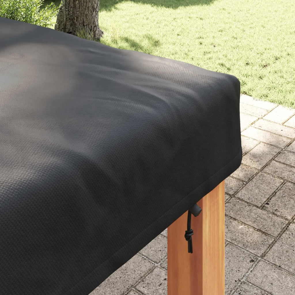 Copertura Tavolo Tinta unita Nero 122 x 122 x 15 cm Tessuto 4106091