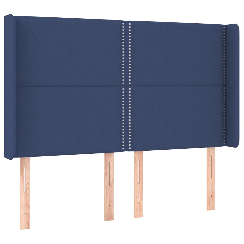Letto a Molle con Materasso e LED Blu 140x200 cm in Tessuto 3138243