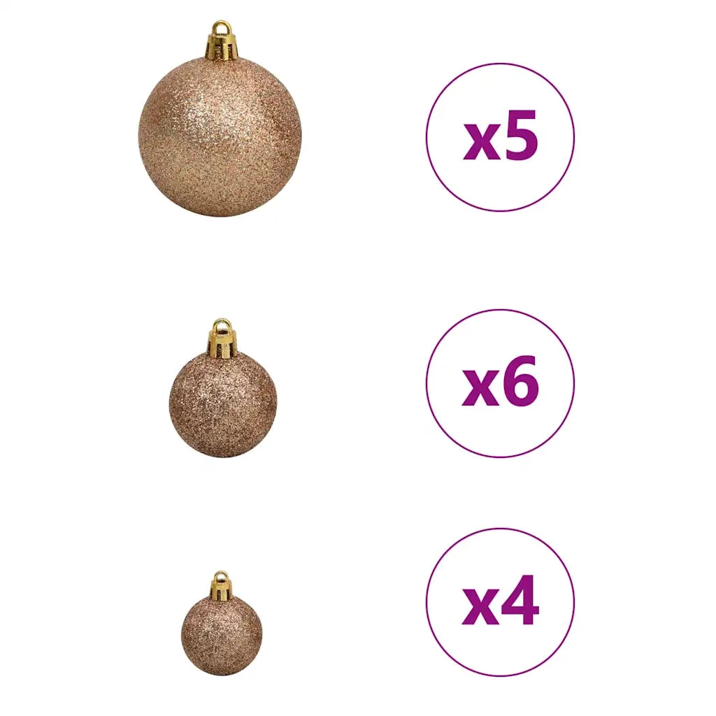 Albero di Natale artificiale con luci integrate Nero 120 cm PVC 3397113
