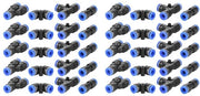 Connettori pneumatici da 40 pezzi - Connettore pneumatico - Connettività rapida - Alta precisione - Materiale duraturo - Rotazione 360 gradi - Connettore pneumatico a giroscopio