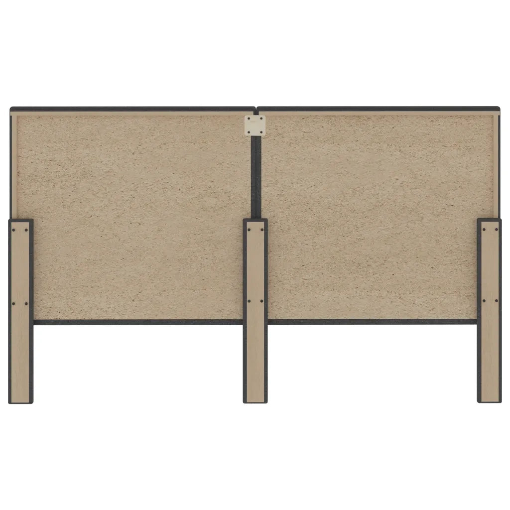 Testiera Letto Trapuntata Grigio Scuro in Tessuto 160x200 cm 287473