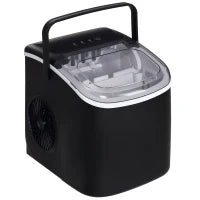 Macchina del Ghiaccio da 9 Cubetti in 6-12 Minuti con Cestello e Paletta Inclusi, 23.8x30.5x29 cm, Nero