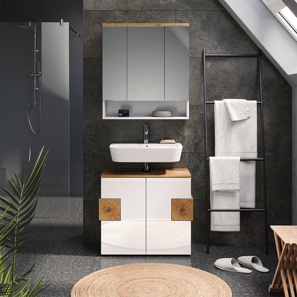 Vicco Set di mobili da bagno Bianco 2 parti