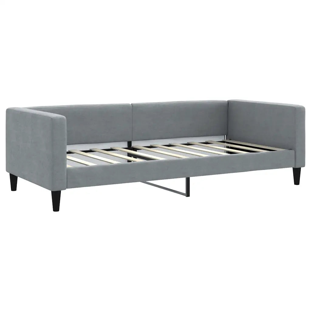 Divano Letto Estraibile Cassetti Grigio Chiaro 100x190 Tessuto 3196657