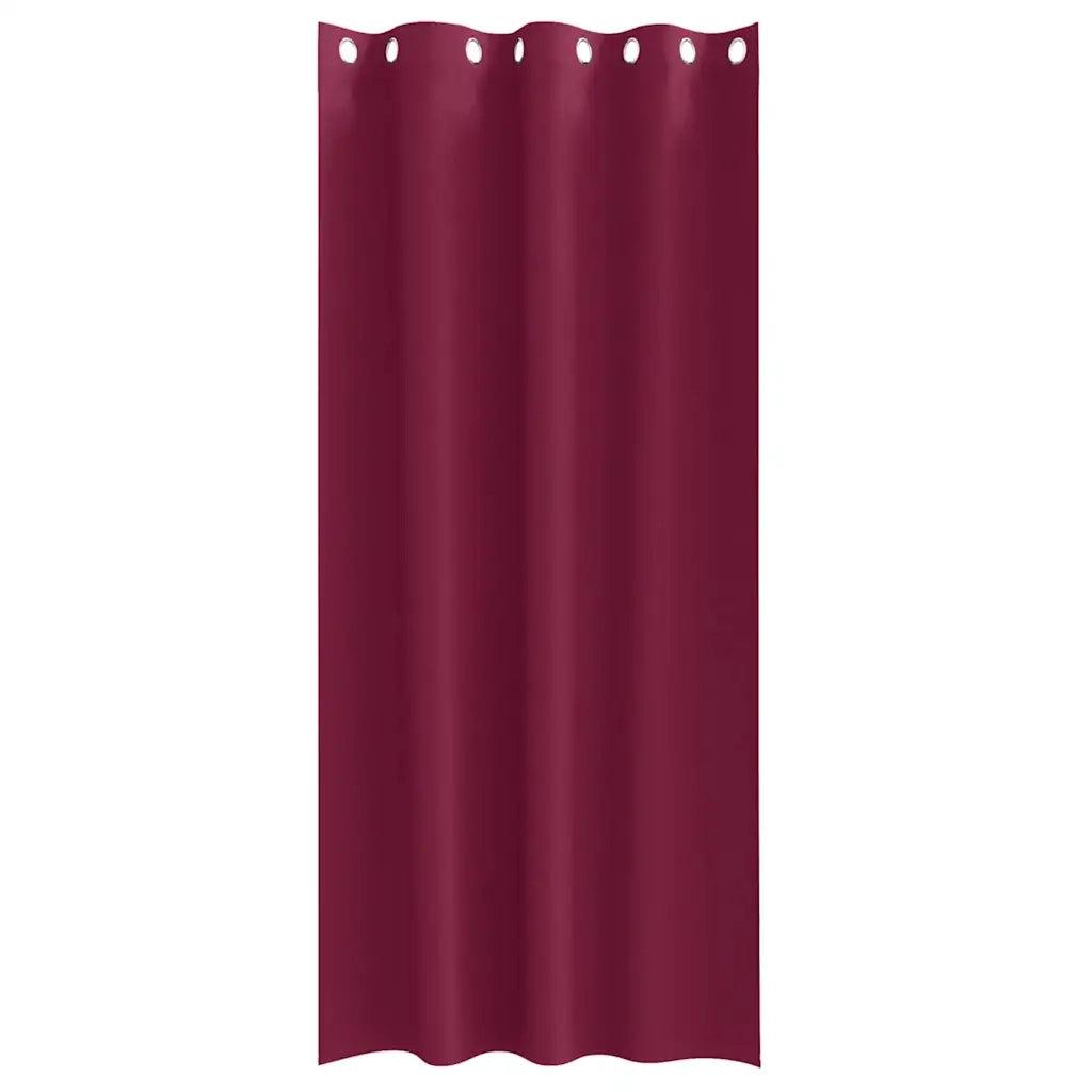 Tende Oscuranti | Tende Blackout con Anelli 2 pz Rosso Vino 245 x 140 cm