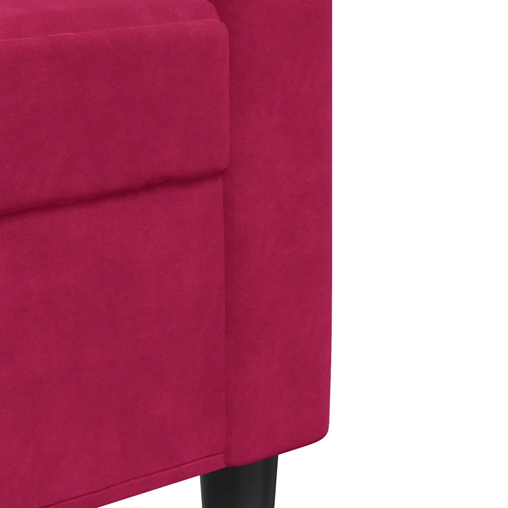 Divano a 2 Posti-Sofa 2 Posti Rosso Vino 140 cm in Velluto 315938