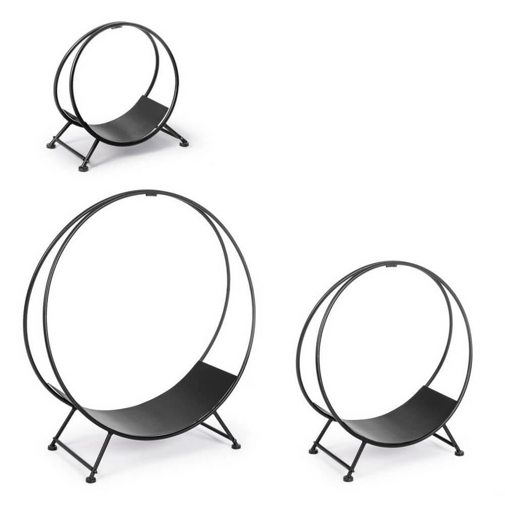 Braciere Acciaio Nero Moderno da Interno 70xH38 cm - ARVEN
