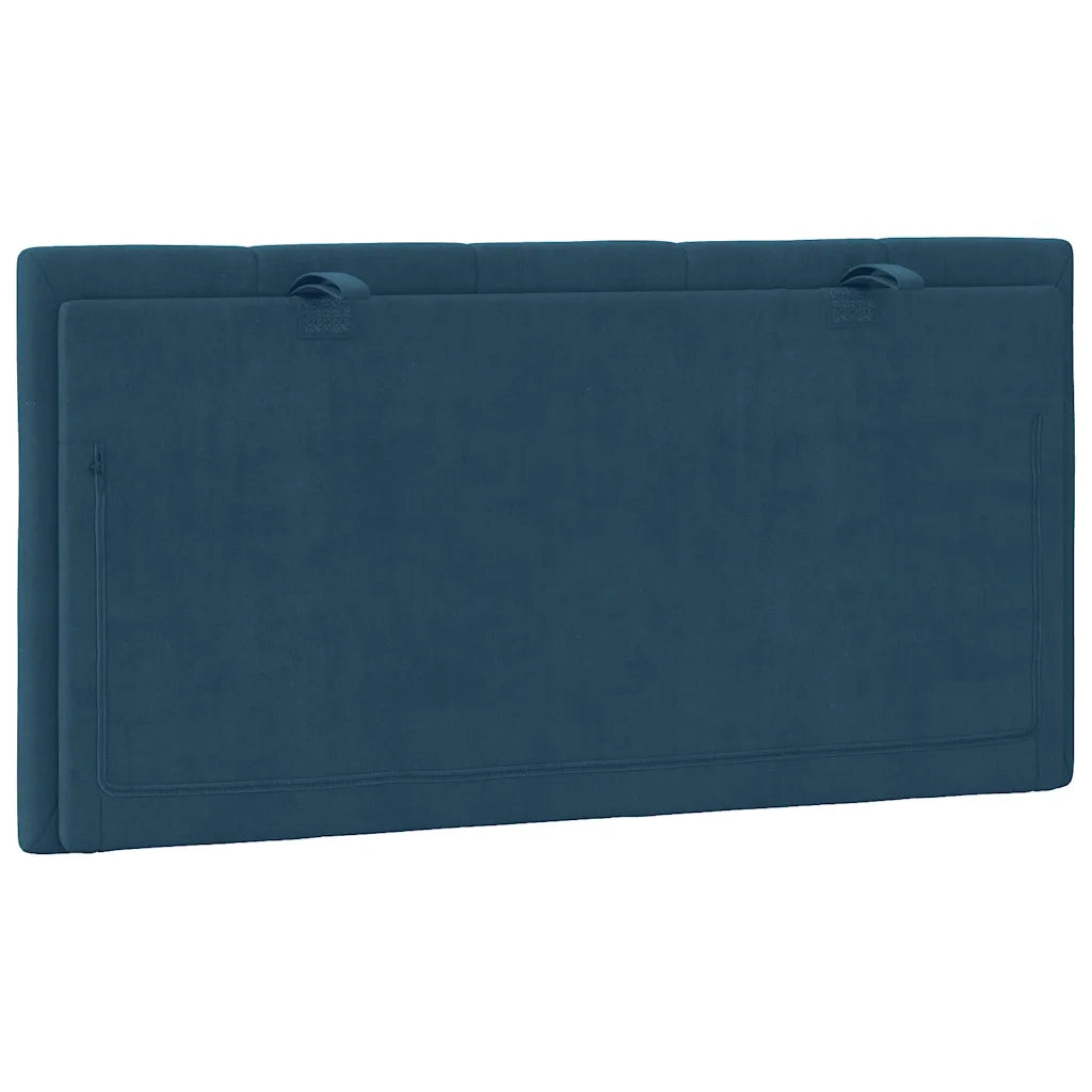 Cuscino Testiera Hanko Blu 100 cm in Velluto 374659