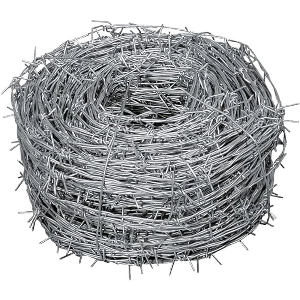 FILO SPINATO ZINCATO RECINZIONE RETE METALLICA CORDA SPINOSA 100mt VERDELOOK 430