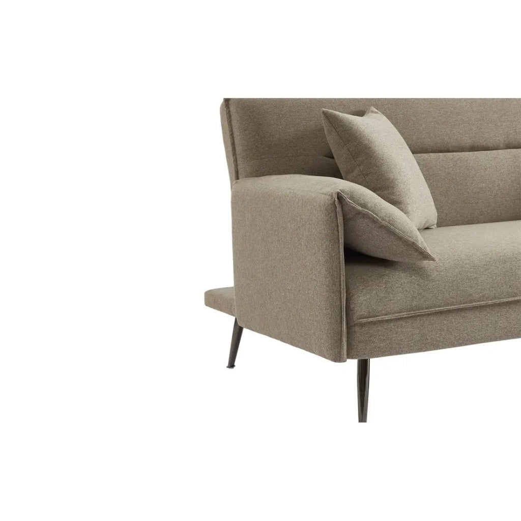 Divano 3 posti trasformabile SILAS – Beige chiaro – Design scandinavo elegante