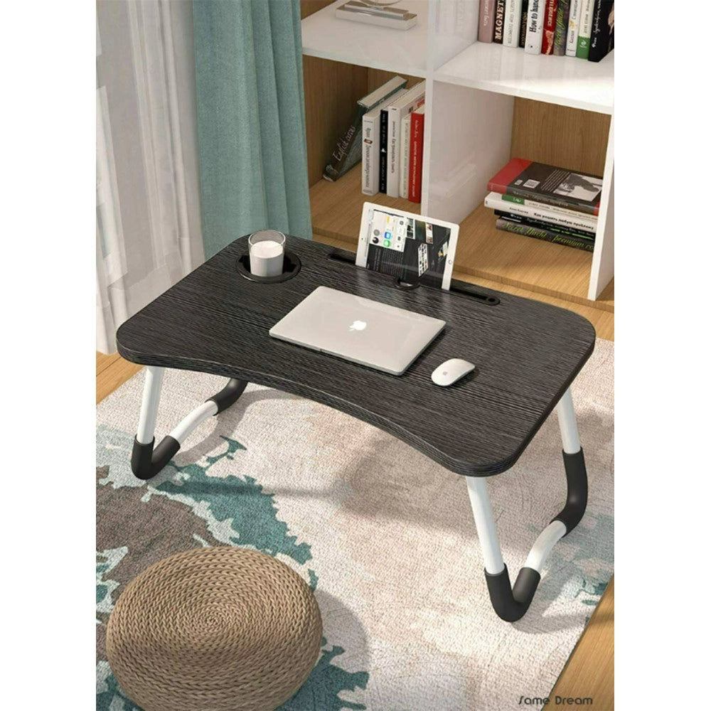 Trade Shop - Tavolino Pieghevole Vassoio Scrivania 60x40x28 Cm Tavolo Per Computer Portatile -