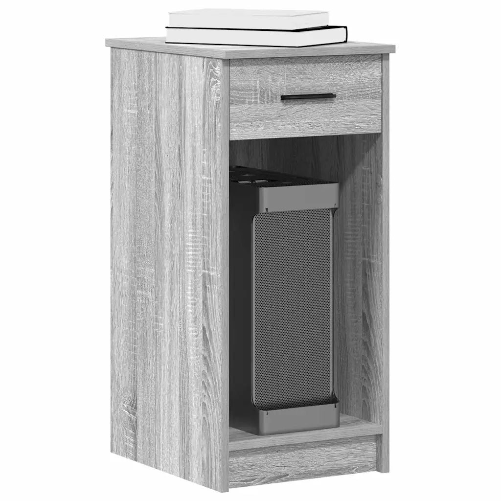 Supporto a Torre per Computer con Cassetto Grigio 35x45x77 cm 858745