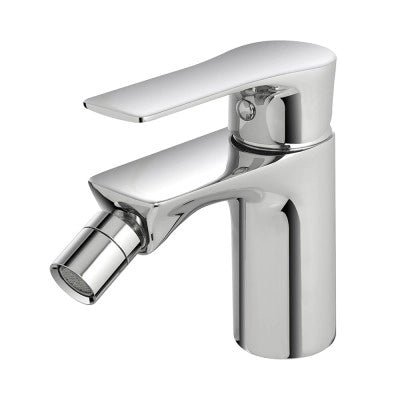 Set miscelatori lavabo e bidet Flat cromati con piletta click clack