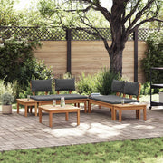 Set Divano da Giardino 3 pcs Marrone e Grigio 3356869