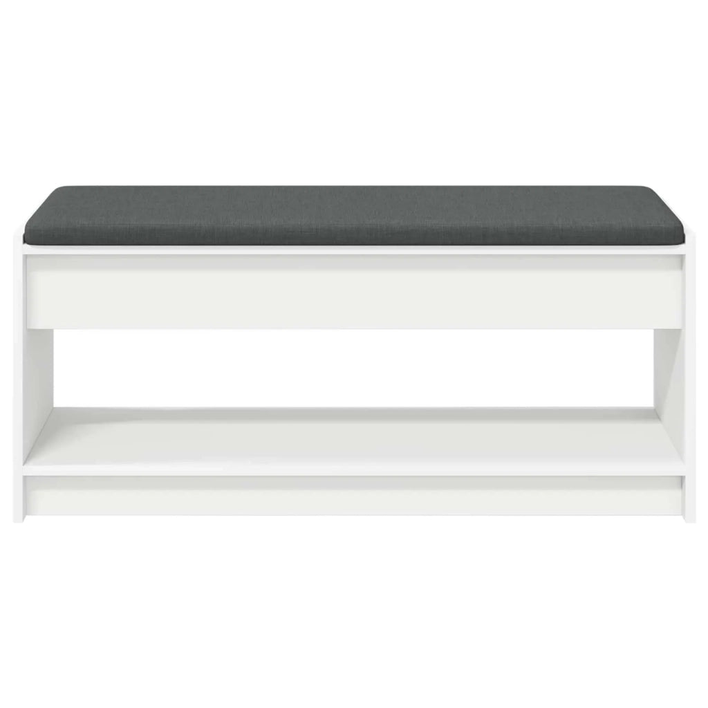 Panca per ingresso con cuscino Bianco 103 x 38 x 45 cm 891584