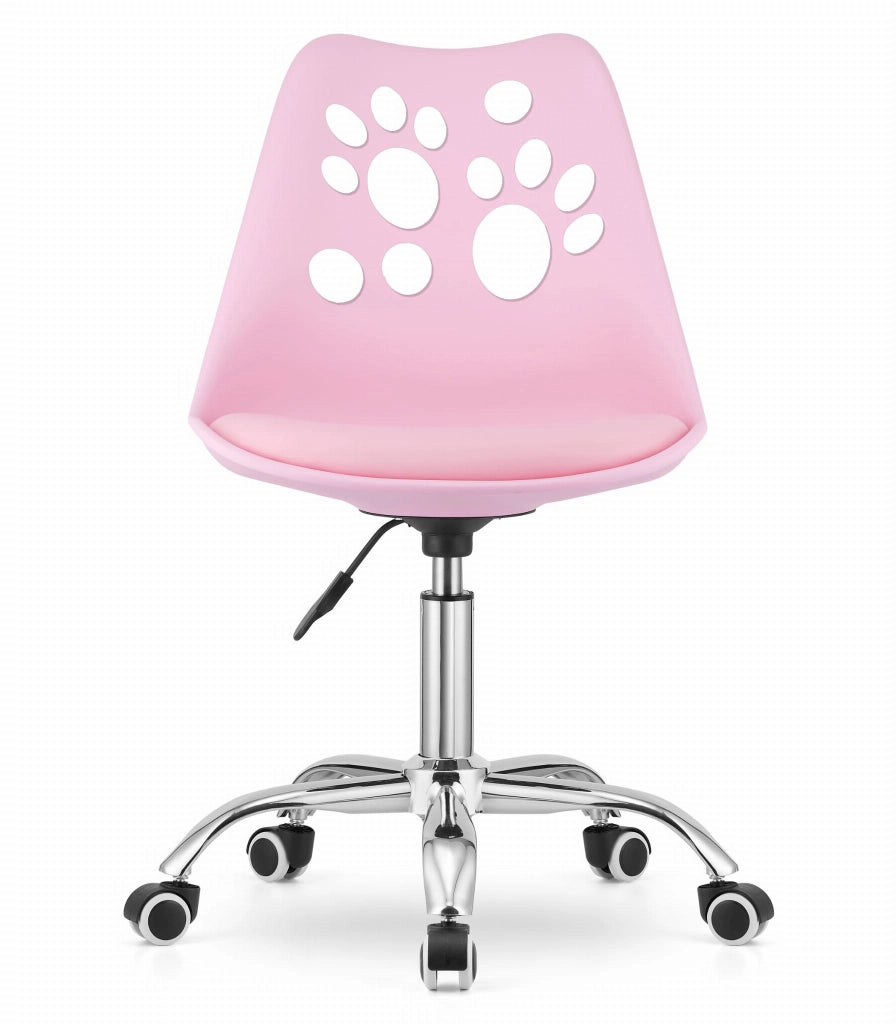 Sedia girevole Valora PRINT rosa dal design ergonomico per l'ufficio domestico