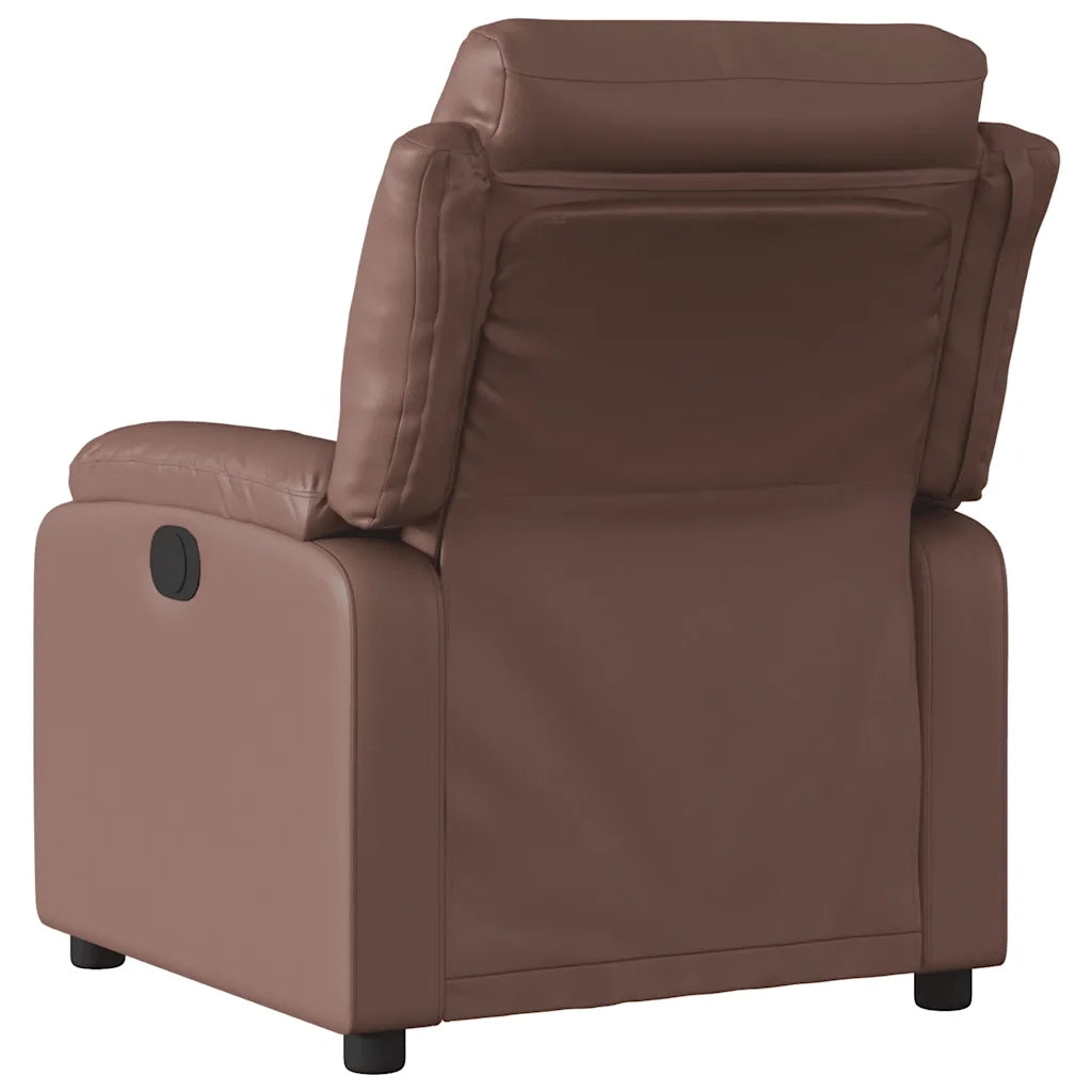 Poltrona Reclinabile Marrone in Similpelle 373488