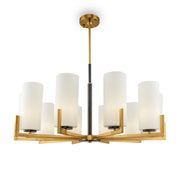 Lampadario ottone con tubi vetro Fortano Maytoni MOD089PL-10BS