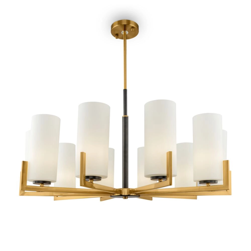 Lampadario ottone con tubi vetro Fortano Maytoni MOD089PL-10BS