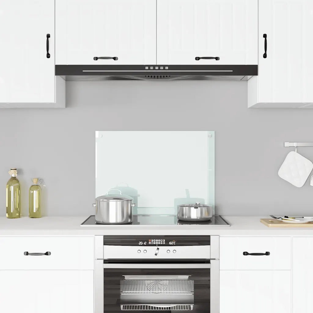 Paraschizzi per Cucina Color Latte 70x50 cm in Vetro Temperato 249452